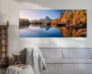 Autumn at Lago Federa Dolomites by Achim Thomae Photography