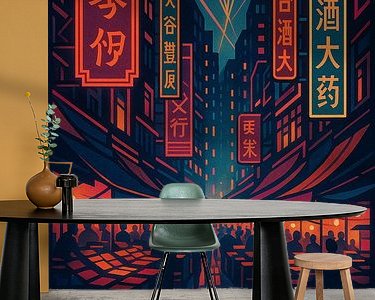 Voorbeeld van het werk in een kamer