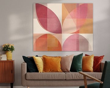 Soft Pastel Botanical Shapes van ARTEO Schilderijen