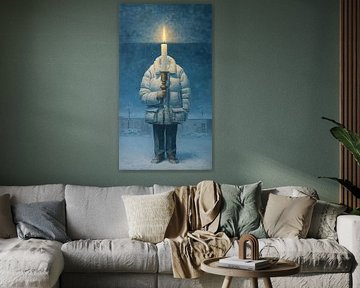 Manteau d'hiver avec tête de bougie sur La collection ARTEO