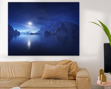 paysage fantastique bleu foncé sur Markus Gann