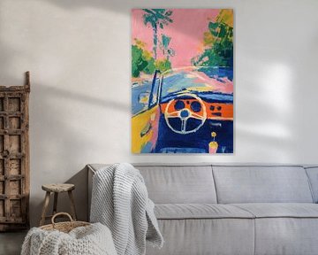 Impressionistisches Cabrio-Interieur von Niklas Maximilian