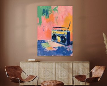 Boombox bleu Pop-Art sur Niklas Maximilian