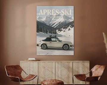 Vintage Après Ski Alpine Winter Classic Car by Dagmar Pels