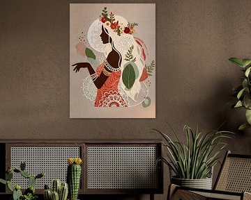 Boho Göttin Silhouette Kunst von DNArt Gallery's