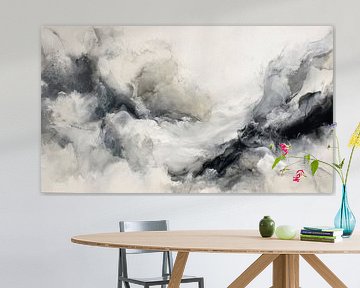 Abstrakte Malerei - Beige Grau Ruhig und Minimalistisch