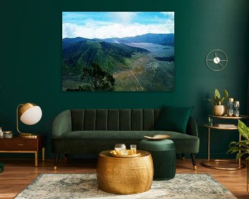 Schöner Bromo Vulkan Berg Natur Landschaft Ost Java von Artkreator
