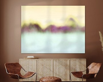 Moderne KUNST in geel - paars, abstracte kunstfotografie