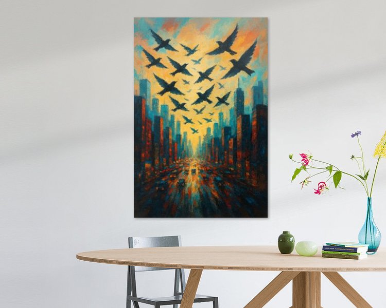 Voorbeeld van het werk in een kamer