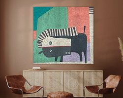 Voorbeeld van het werk in een kamer