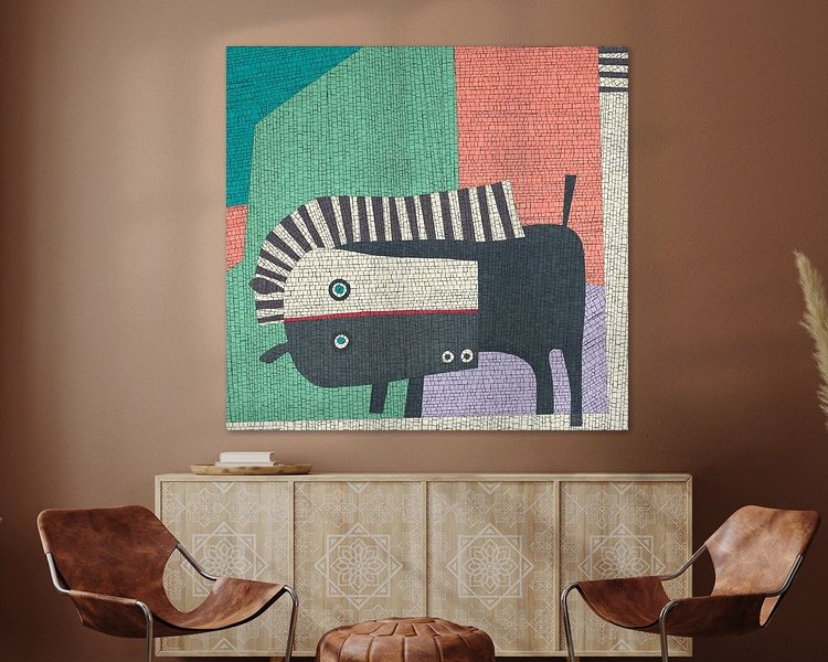 Voorbeeld van het werk in een kamer