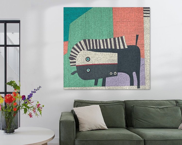 Voorbeeld van het werk in een kamer