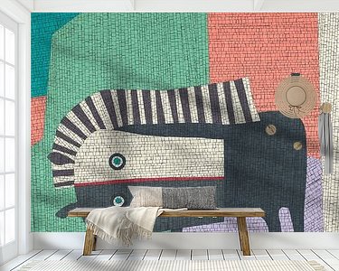 Voorbeeld van het werk in een kamer