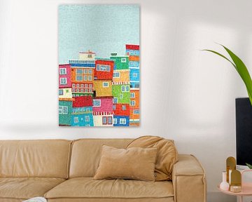 Braziliaans favela mozaïek van Richard Laschon