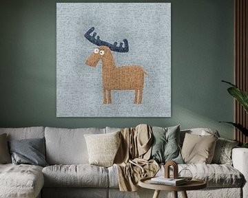 Hertenmozaïek van Richard Laschon