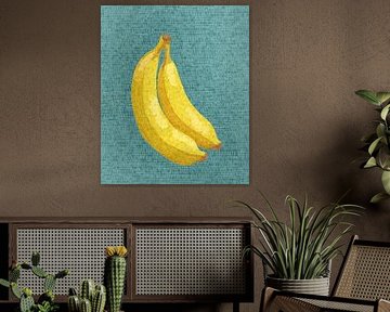 Bananen-Mosaik-Grafik von Richard Laschon