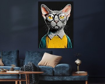 Hipster Cat 12 by JBJart Justyna Jaszke