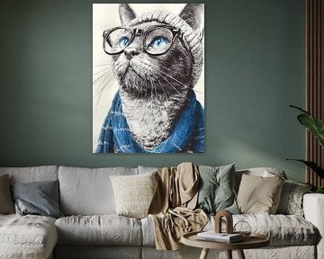 Hipster Cat 14 by JBJart Justyna Jaszke