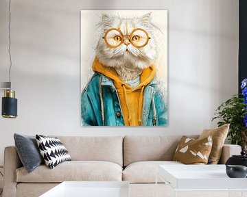 Hipster Cat 19 by JBJart Justyna Jaszke