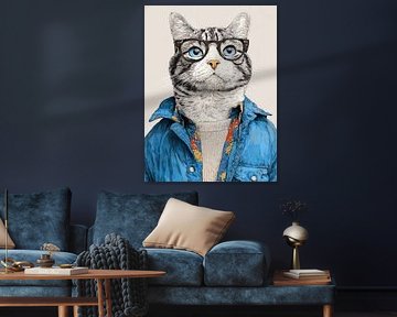 Hipster Cat 20 by JBJart Justyna Jaszke