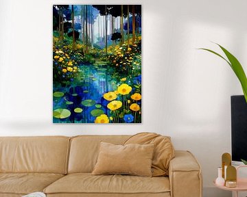 Forest by Klimt style 3 by JBJart Justyna Jaszke