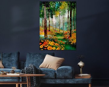 Forest by Klimt style 5 by JBJart Justyna Jaszke