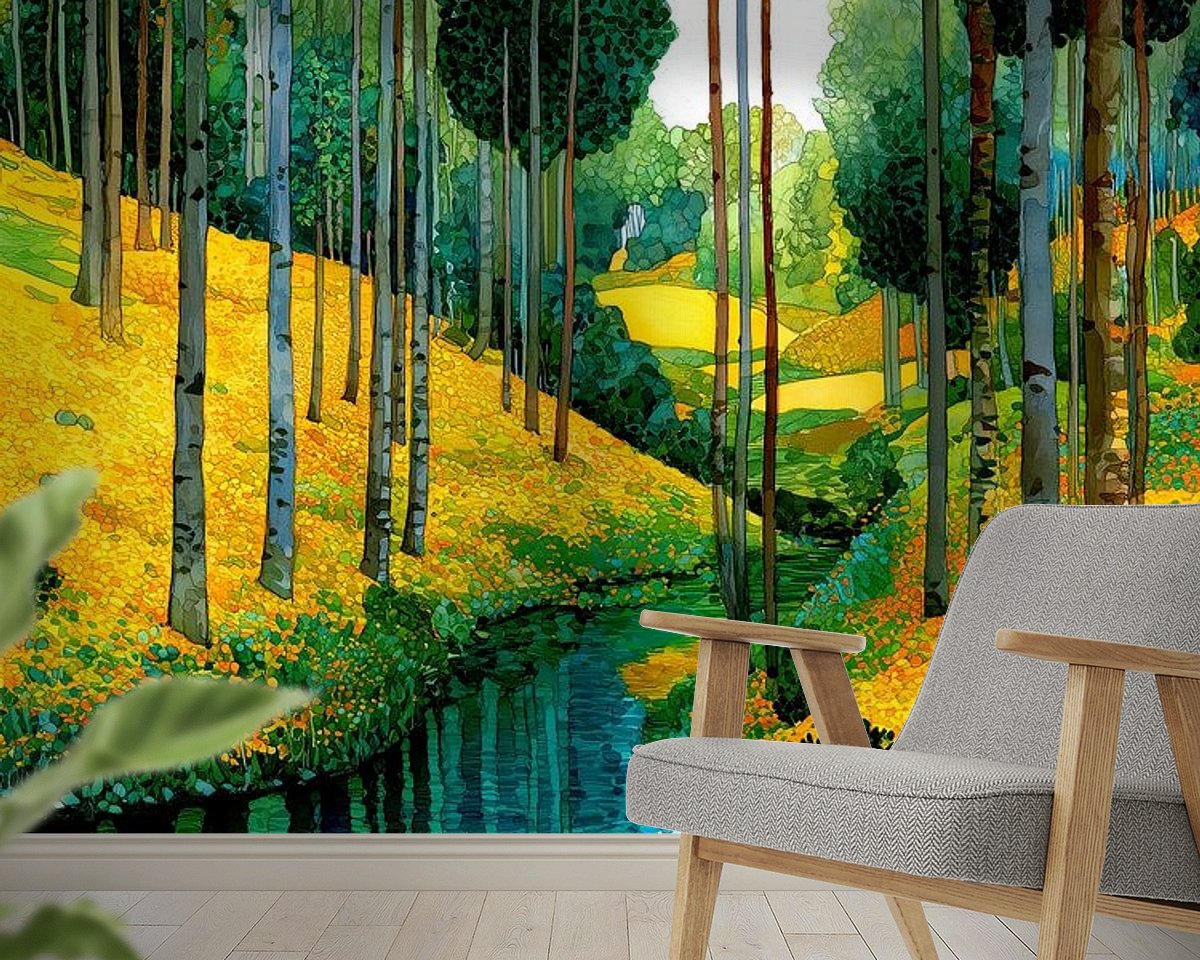 Voorbeeld van het werk in een kamer