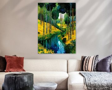 Forest by Klimt style 7 by JBJart Justyna Jaszke