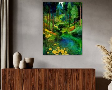 Forest by Klimt style 14 by JBJart Justyna Jaszke
