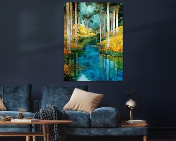 Forest by Klimt style 16 by JBJart Justyna Jaszke