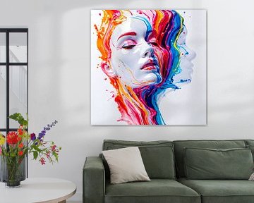 Painted duality - Moving faces in colours