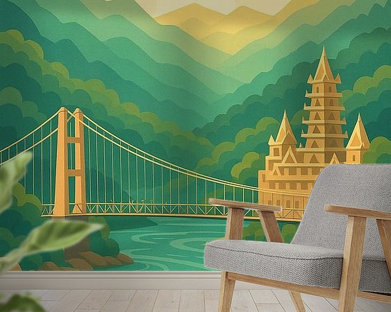 Voorbeeld van het werk in een kamer