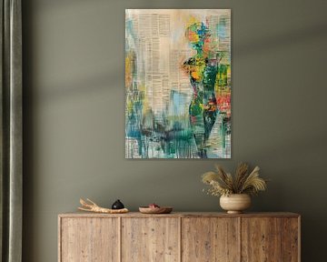 Abstract Vrouw | Vrouw Silhouet van Blikvanger Schilderijen