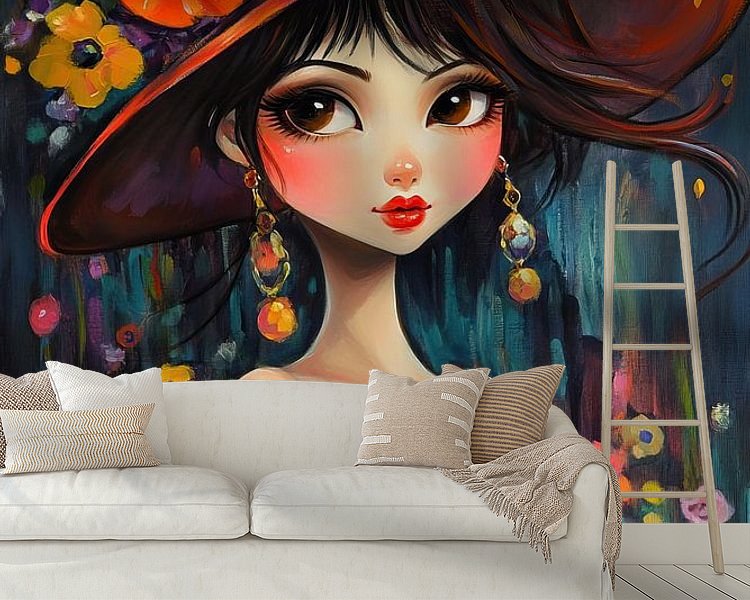 Voorbeeld van het werk in een kamer