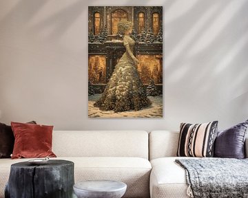 Femme à l'arbre de Noël - Parade de robes de Noël sur La collection ARTEO