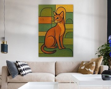 Abyssinian cat painting. by Gallery Hoppenbrouwers