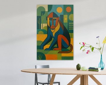 Abstraktes Mandril-Gemälde. von Galerie Hoppenbrouwers