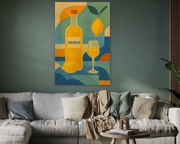 Limoncello abstract painting. by Gallery Hoppenbrouwers