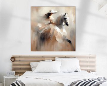 Romantique, dame à cheval sur FoXo Art