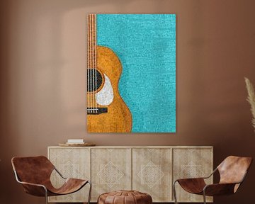 Guitar mosaic art by Richard Laschon