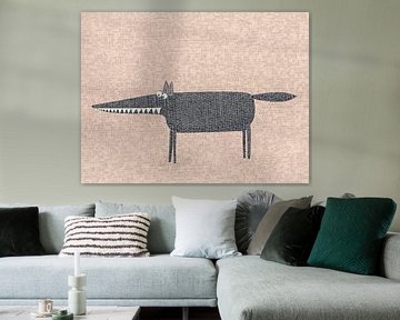 Big bad wolf mosaic by Richard Laschon