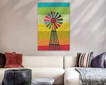 Wind mill mosaic by Richard Laschon