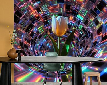 Voorbeeld van het werk in een kamer