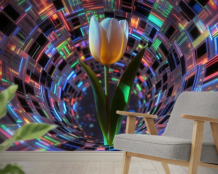 Voorbeeld van het werk in een kamer