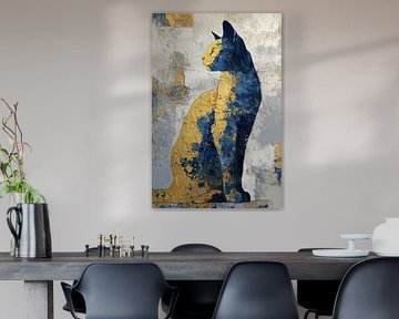Goldener Kater in Blue Shadow