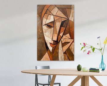 Woman Geometric | Faceted Beauty by ARTEO Paintings