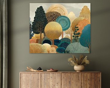 Golden Trees | Nature's Glittering Embrace by Flower Studio