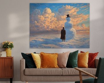 Sneeuwpop Wolken van ARTEO Schilderijen