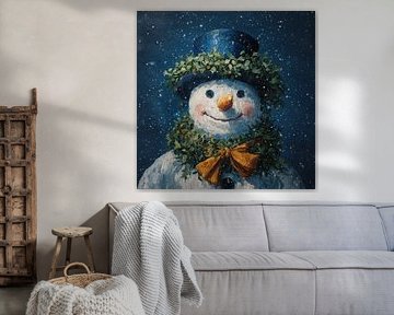 Sneeuwpop Onder Sterren van ARTEO Schilderijen