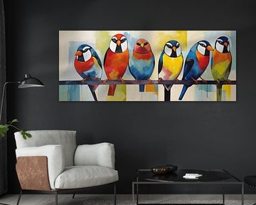 Colourful Bird Art | Colourful Birds by Eye catching paintings